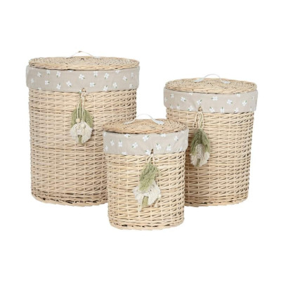 Cesta MIM pequeña - Ropa de mimbre y algodón natural