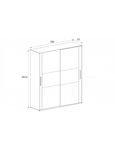 Armario 2p CHELLEN 180cm