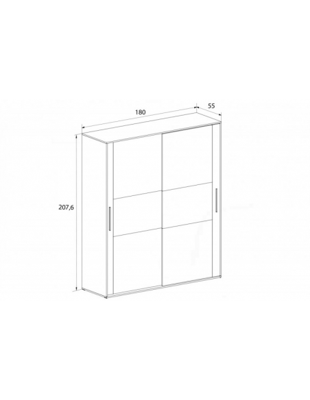 Armario 2p CHELLEN 180cm