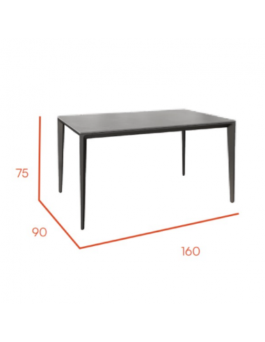Mesa CORTES 160cm porcel