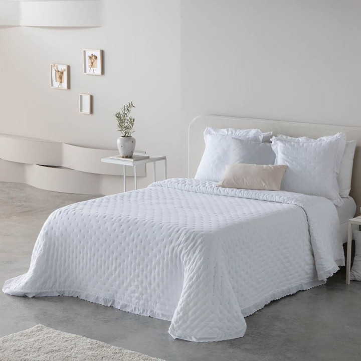 Bouti ADELIA - Colcha Elegante y Acolchada para Dormitorio