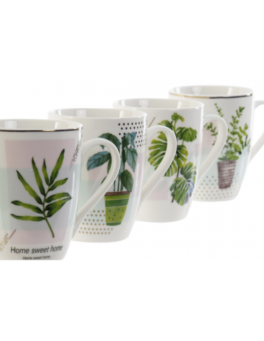 Taza porcelana HOJAS individual