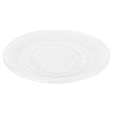 Plato RONDO 18 cm - Vidrio Transparente con Diseño Elegante