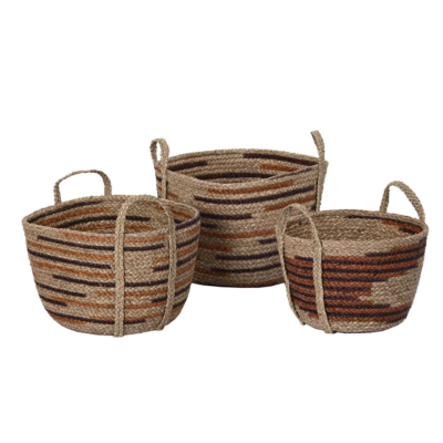 Cesta NATURAL mediana - Estilo rústico en yute auténtico