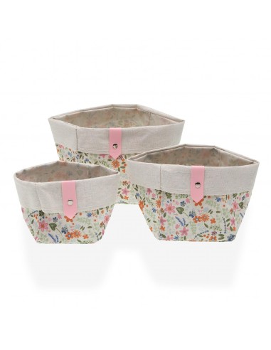 Set 3 cestas FLOWERS