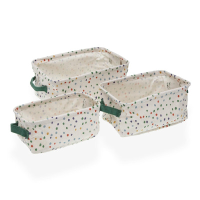 Set 3 cestas rectangular DOTTY