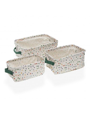 Set 3 cestas rectangular DOTTY