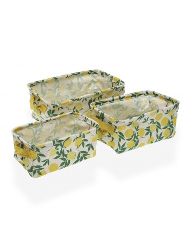 Set 3 cestas rectangular LEMONS