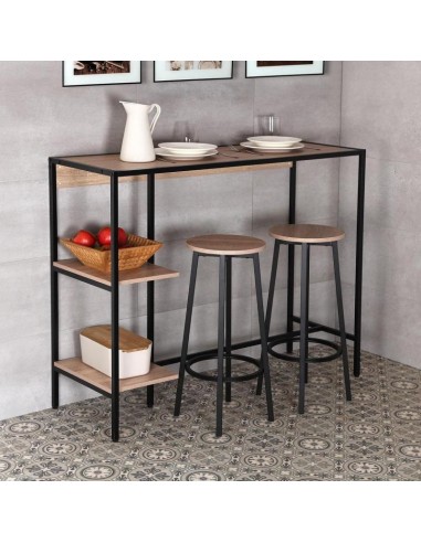 Set mesa + 2 taburetes CLARA