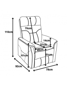 Sillón ARGOS power lift azul 2