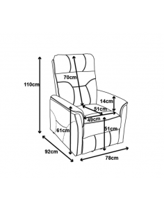 Sillón ARGOS relax manual azul 2