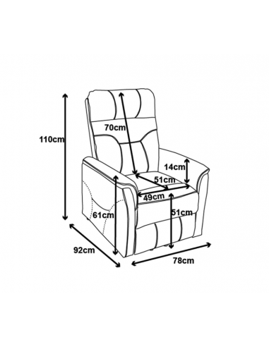 Sillón ARGOS relax manual gris