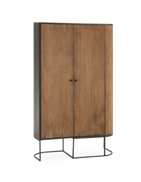 Mueble aux alto CURVE 2p madera mango
