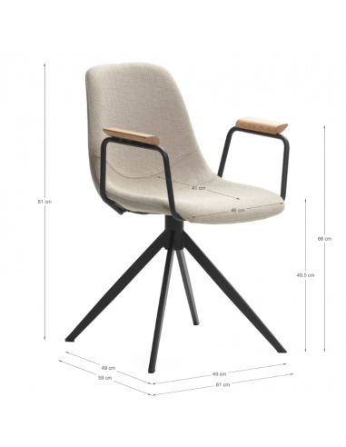 Silla giratoria TALI beige