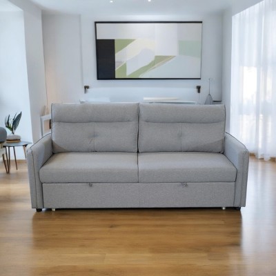 Sofá cama LORCA gris claro - Diseño moderno y funcional