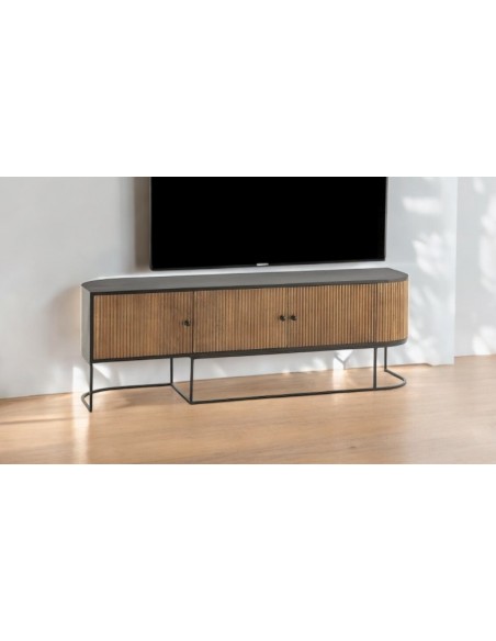 Mueble tv CURVE 3p madera mango
