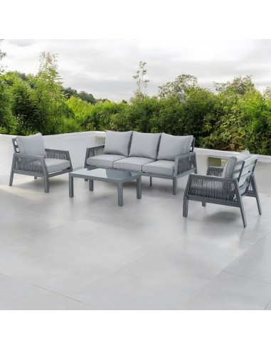Tresillo aluminio ETNA gris oscuro