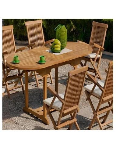 Mesa OVAL teca 150/200