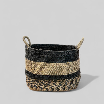 Cesta de Fibra Natural con Asas 40x35 cm - Resistente y Práctica