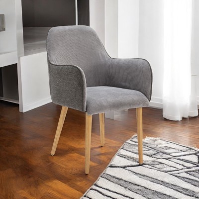 Sillón LORCA gris - Diseño moderno y ergonómico