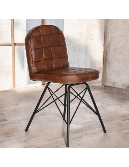 Silla 156 piel marrón