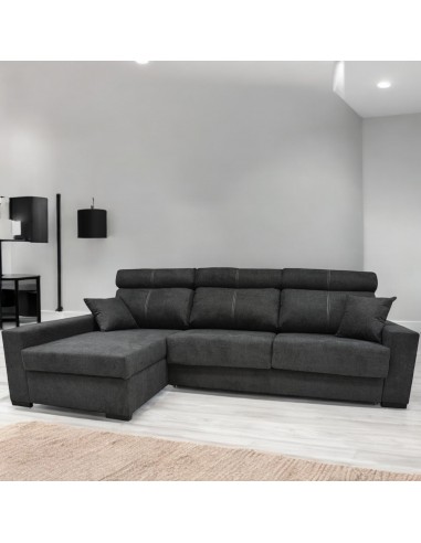 Chaiselongue cama GOLETA gris izq