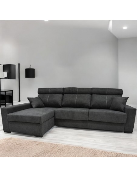 Chaiselongue cama GOLETA gris izq