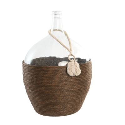 Jarrón de Fibra y Cristal - Decoración Boho 25L