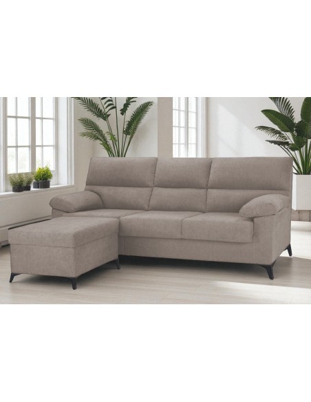 Chaise longue puff LANDY café reversible