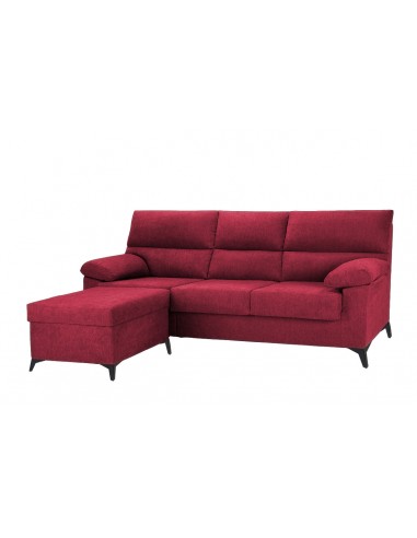 Chaise longue puff LANDY rojo reversible