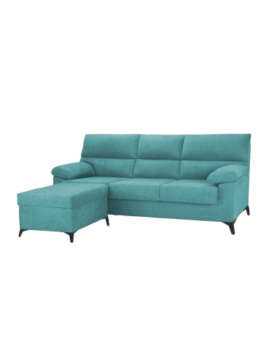 Chaise longue puff LANDY turquesa reversible