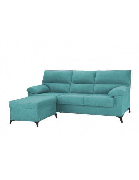 Chaise longue puff LANDY turquesa reversible