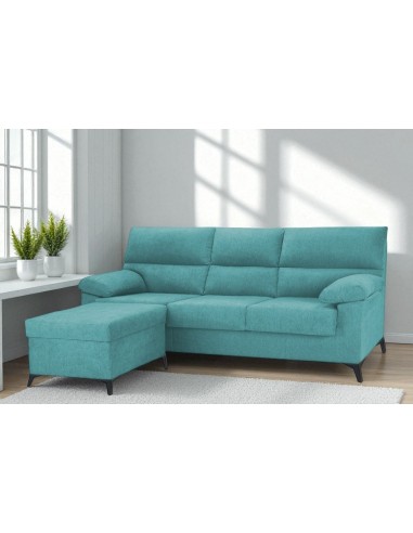 Chaise longue puff LANDY turquesa reversible