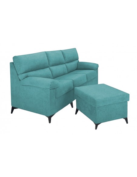 Chaise longue puff LANDY turquesa reversible