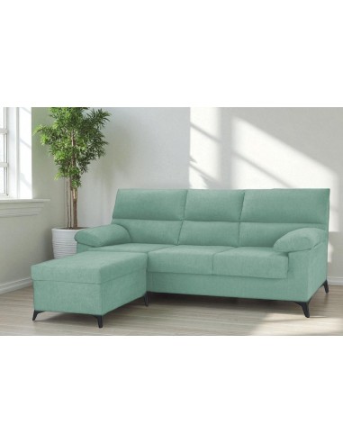 Chaise longue puff LANDY verde reversible