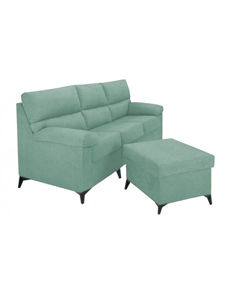 Chaise longue puff LANDY verde reversible