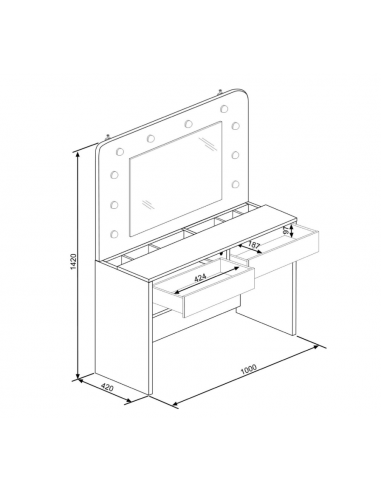 Tocador HOLLYWOOD blanco