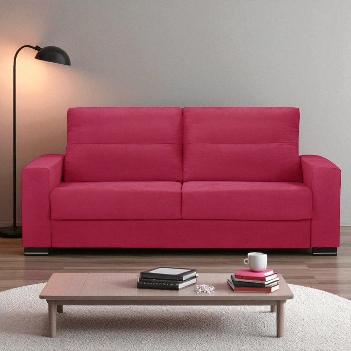 Sofá cama MILAN rojo: elegante y cómodo para tu hogar
