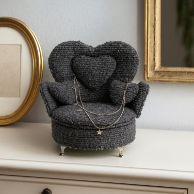 Joyero SILLON gris oscuro