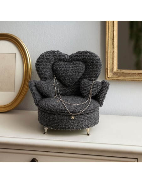 Joyero SILLON gris oscuro