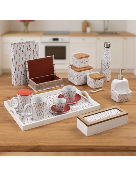 Set 6 tazas café y plato BLUME