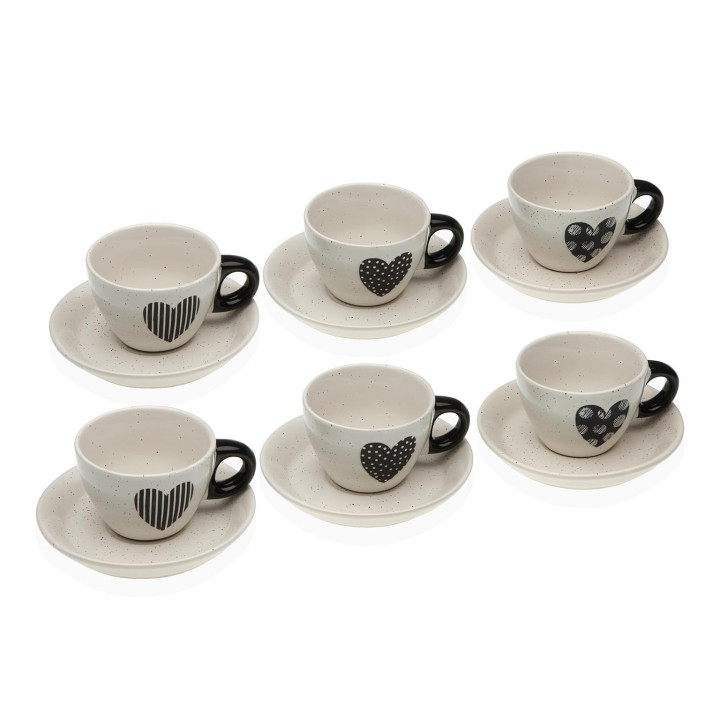 Set 6 tazas café y plato NATHALIE