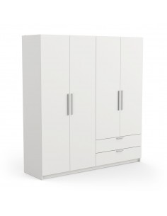 Armario GLORY  4p+2c blanco
