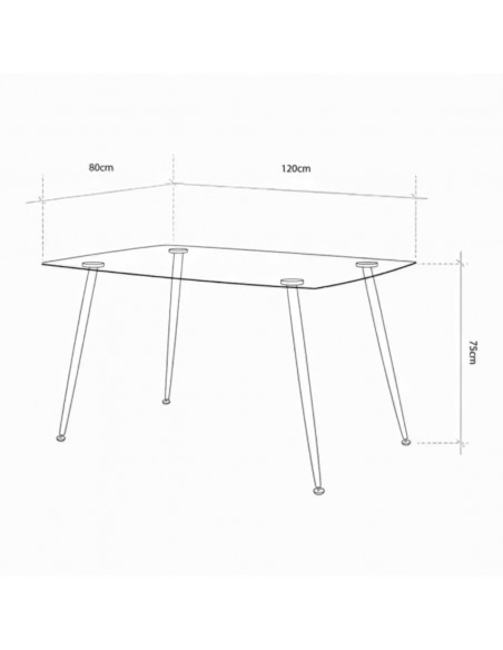 Mesa SWEEDEN 120x80 cambrian