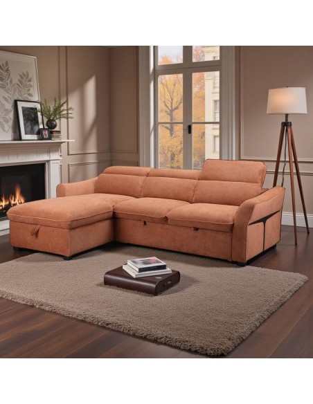 Rinconera cama THALIA caramelo izq