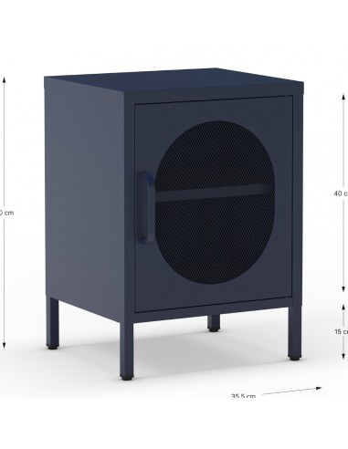 Mesita de noche DIORA azul