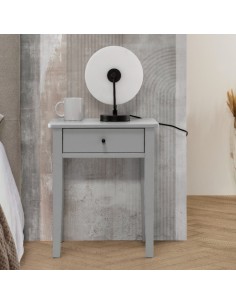 Mesita de noche BART gris 2