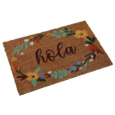 Felpudo HOLA de Fibra de Coco - Diseño Único 60x40cm