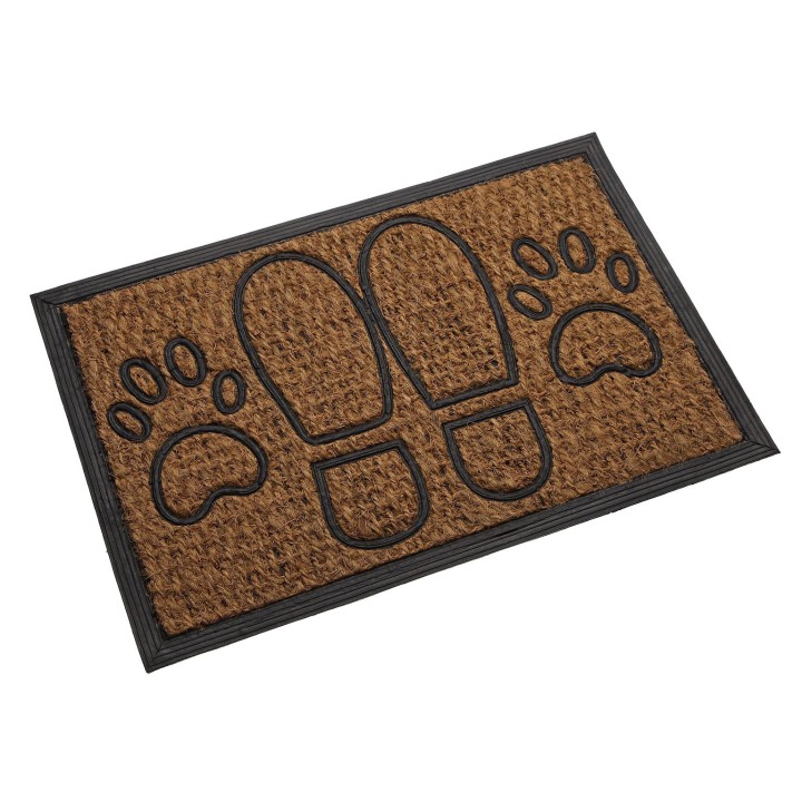 Felpudo Huellas de Fibra de Coco - 60x40 cm