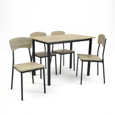 Set mesa + 4 sillas ANAF neg-camb